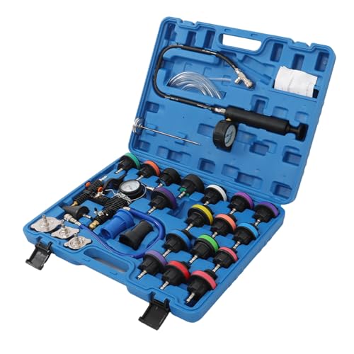 28 Pieces Cooling System Refill Kit Radiator Pressure Tester with Carrying Case