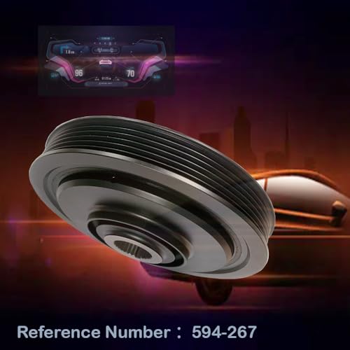 594-267 Harmonic Balancer Crankshaft Crankshaft Pulley Compatible with 05-09 for Acura MDX 05-08 for Acura RL TL 06-07 for Honda Accord 05-10 for Honda Odyssey 05-08 for Honda Pilot