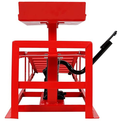 2 Pack Hydraulic Car Ramps with Pedal Auto Car Truck Service Ramps Lifts Low Profile Car Lift Service Ramps Truck Trailer Garage,Height Hydraulic Vehicle Ramps 5 T 10000 LBS (Red) - color: Red