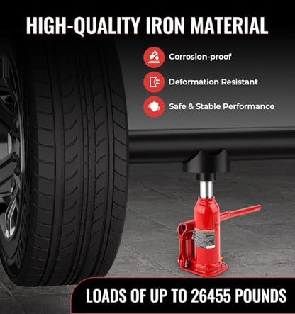 Xprite 2-in-1 Bottle Jack Adapter, Hydraulic Bottle Jack Lifting Saddle, Compatible with 12 Ton and 4 Ton Bottle Jacks, Fits 2" 3" 4" Round Axles Bottle Jack Accessories for RV Trailer Farm