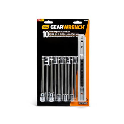 GEARWRENCH 10 Pc. 1/4" & 3/8" Drive Long Torx Bit Socket Set - 80588 - size: 1/4" & 3/8" Drive, style: 10 Pc Long Torx Bit Socket Set