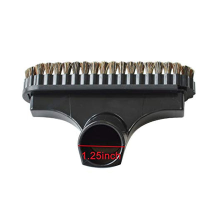 EZ SPARES Vacuum Cleaner Universal 1 1/4 inches (32mm) Soft Horsehair Mirror Simple Sense Brush Fits Most Brand 6-inch Accepting 1.25'' Attachment