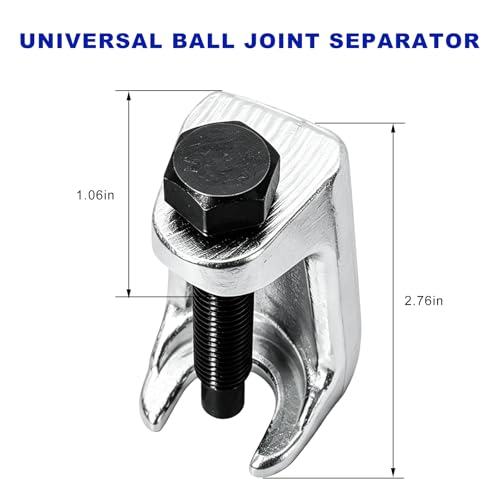 Ball Joint Separator Tool, Adjustable Ball Joint Puller and Extractor Adjusts from 1-1/2" to 1-7/8", Universal Removal Tool for Separating Arms, Tie Rods & Ball Joints on Cars (Silver) - color: Silver, 1PCS
