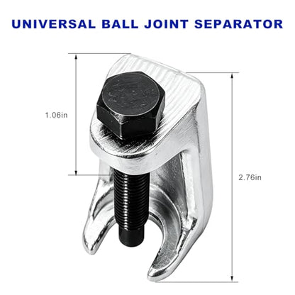 Ball Joint Separator Tool, Adjustable Ball Joint Puller and Extractor Adjusts from 1-1/2" to 1-7/8", Universal Removal Tool for Separating Arms, Tie Rods & Ball Joints on Cars (Silver) - color: Silver, 1PCS