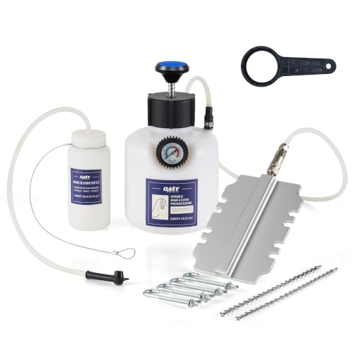 Orion Motor Tech Brake Bleeder Kit, 2.5L Pressure Brake Bleeder Set with 4.25"x6.75"Adapter, 2.6qt Manual Brake Fluid Extractor with 500mL Brake Bleeder Bottle Compatible with GMC Chrysler Dodge Jeep - size: 4.25"x6.75"Adapter