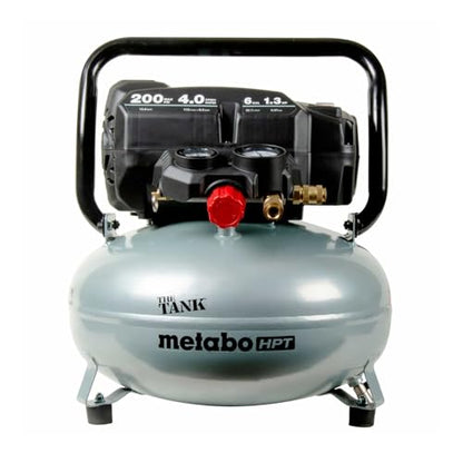 Metabo HPT Air Compressor, THE TANK, Portable Pancake Air Compressor 200 PSI, 6 Gallon Tank, Versatile for Use with Framing, Siding, Finish, Brad or Roofing Nailers, EC914S - style: 6-Gallon Pancake, 200 PSI