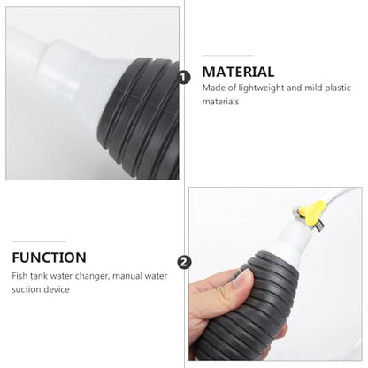 Manual Car Transfer Pump 2m Hose Siphon Kit with 2 Clamps Hand Pump for Vehicle and Fish Liquid Transfer