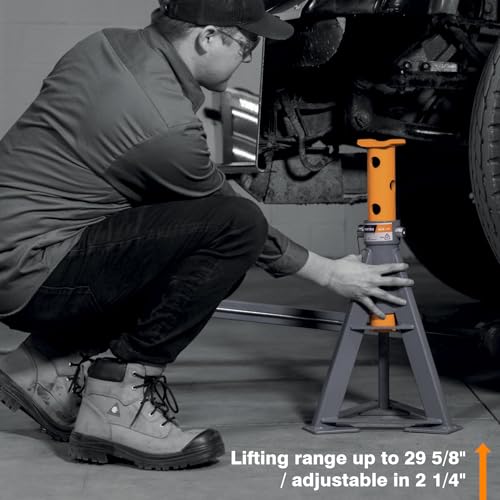 13.2-ton Professional Jack Stands (X2), Suited for Heavy Trucks, Lifting Range up to 29 5/8'', Sold in Pair. - size: 13.2-Ton professional Jack Stands