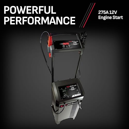 Schumacher Electric Wheeled Automatic 6A Car Battery Charger and 275A Engine Starter, 6-in-1 Solution, Maintainer, 40A Boost, for 6V/12V Power Sport, Automotive, and Marine Batteries, SC1326 - style: 125/275A