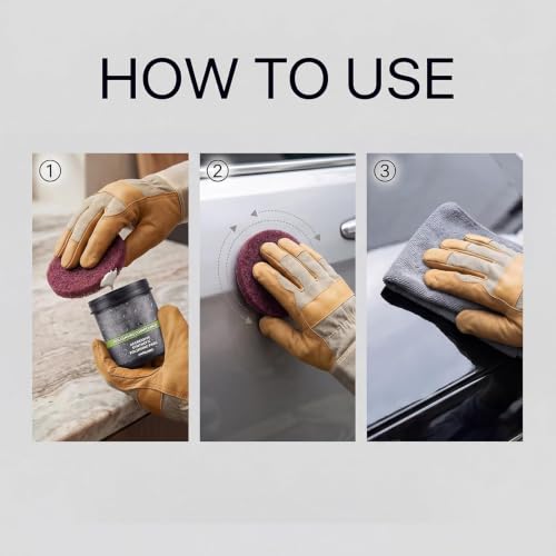 Ultracut Polishing Compound,Surface Restoration Polish with Pad,Multi-Surface Scratch Remover,for Leather Wood Marble Countertop Refrigerators & Cookware (2PCS) - color: 2PCS