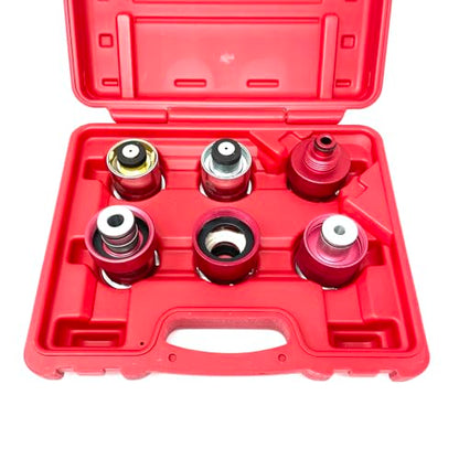 CTA Tools 7058 6 Pc. Radiator Pressure Tester Adapter Kit - USA/Asian