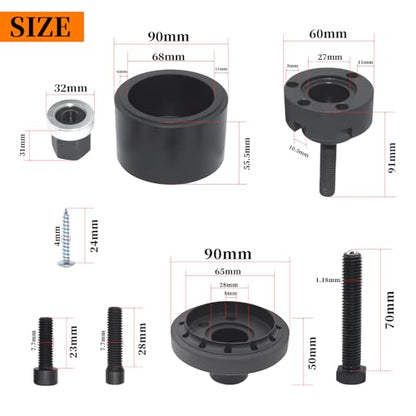 Crankshaft Front Oil Seal Installer & Removal Tool Kit, Compatible With BMW N40 N42 N45 N46 N52 N53 N54, With Carrying Case & Gloves