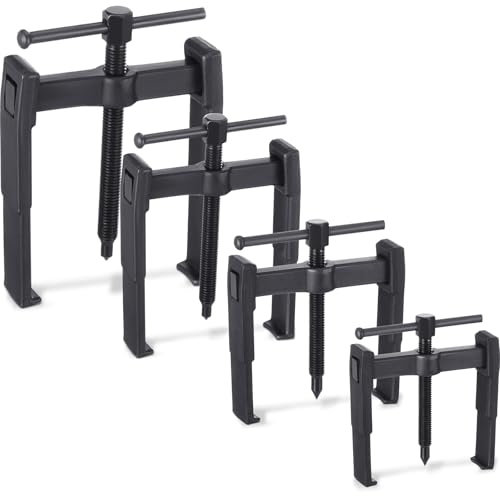 MorningRo 4 Pcs 2 Jaw Gear Puller Set 3'' 4'' 6'' 8'' Steel Bearing Pulley Puller Hand Removal Tool Adjustable Pump Remover for Wheel, Motorcycle, Bearings, Gears, Flywheels - size: 3'' 4'' 6'' 8''