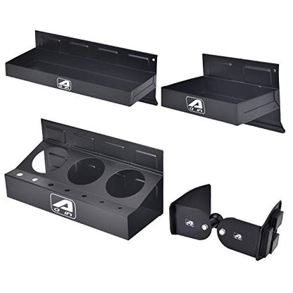 A A IN Magnetic Toolbox Tray Set, Tool Box holder Accessories for Tool Organizer,Garage Storage, 2 Trays, Can Caddy, Paper Towel & Screwdriver Holder (A049)