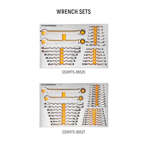 GEARWRENCH 873 Piece Master Mechanics Tool Set in Premium Modular Foam Trays with GSX Mobile Tool Storage | MEGAMOD873 - style: 873 Piece