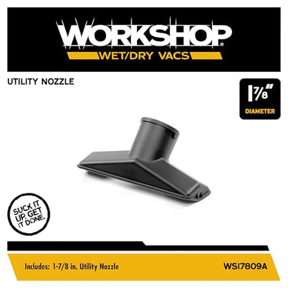 WORKSHOP Wet/Dry Vacs WS17809A 1-7/8-in. Utility Nozzle Vacuum Attachment - size: 1 7/8 Inch