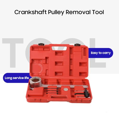 Crankshaft Pulley Removal Tool, Engine Crankshaft Pulley Crank Puller Installer Hold Tool,Crankshaft Pulley Removal and Fixing Tool Set Fit for Jaguar Land R-Over V8
