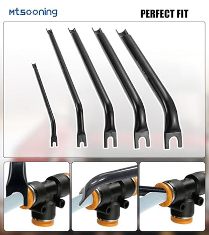 Fuel Line Disconnect Tool,5 Pcs 42400 Double Ended Air Line Disconnect Tool Set for Heavy Duty Big Rig Truck Brake
