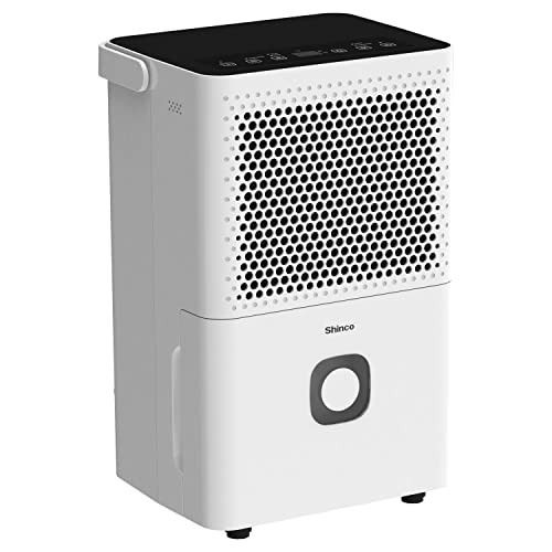 Shinco 30 Pints Dehumidifier for Home and Basements, 1500 Sq.Ft Dehumidifiers with Drain Hose, Auto or Manual Drainage, Auto Defrost, Quietly Remove Moisture, Activated Carbon Filter, 24HR Timer - color: 1,500 Sq.Ft with Carbon Filter