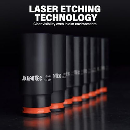 48-Piece 1/4" Drive Impact Socket Set | SAE & Metric (3/16"-9/16" & 4-15mm), Shallow & Deep Sockets Kit, 6-Point, Premium Cr-Mo Steel for Auto Repair - size: 1/4" 48pcs