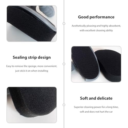 Car Tire Shine Applicator, High-Density Sponge Tyre Dressing Applicator Pad with Curved Handle, Reusable Wheel Polishing Brush Auto Detailing Foam for Applying Tire Shine (1 PCS) - color: 1pcs