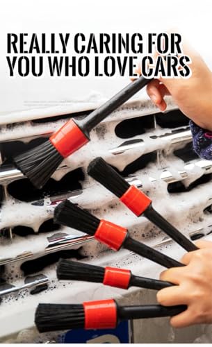 5-Piece Car Detailing Brush Set, Multi-Purpose Interior Cleaning Tools, Soft Bristles for Vents, Dashboard, Home Use