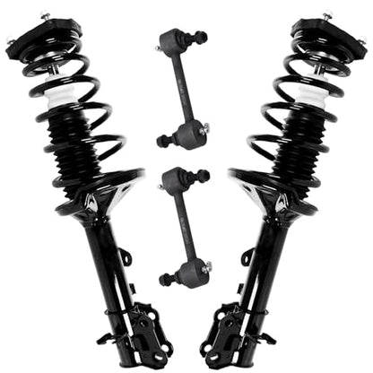 Detroit Axle - Rear Struts Sway Bars for Hyundai 2003-2008 Tiburon, 2004 2005 2006 2007 Struts with Coil Spring Assembly Sway Bar End Links Replacement Suspension Kit [Except Sport Suspension] - size: 4QS50676/ sway kit