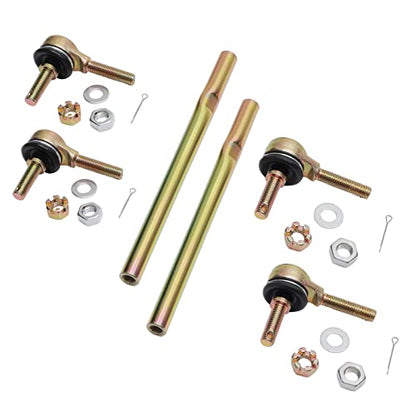 Tie Rod End Kit, Fit for 88-02 Kawasaki Bayou 220 Klf220, 03-11 250 Klf250 | Ball Joint Set, ATV UTV Part Accessories, 2 Tie Rods and 4 Tie Rod Ends - size: Kawasaki