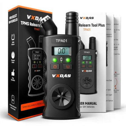 VXDAS TPA01 TPMS Relearn Tool for GM, 150PSI Digital Tire Pressure Gauge, 2 in 1 Tire Pressure Monitoring Sensor Activation Tool for Buick/Chevy/Cadillac/Opel Series Vehicles, 2 Mins Quick Reset