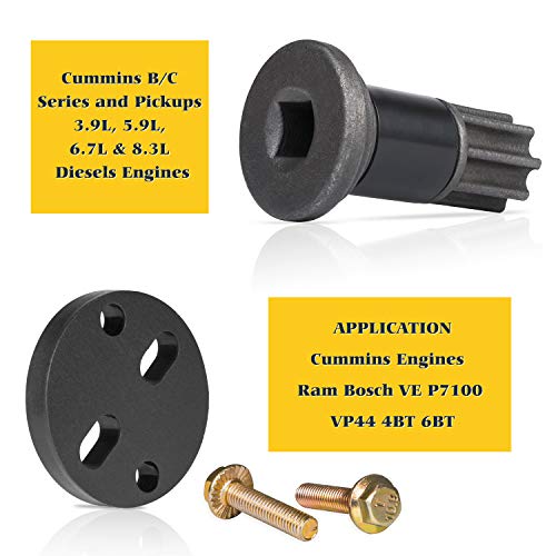 Injection Pump Gear Puller Idle Lock Nut Wrench Cummins Engine Barring Tool | Compatible with Dodge Ram Cummins Diesel Engines Bosch VE P7100 VP44 4BT 6BT IP 1989-2002
