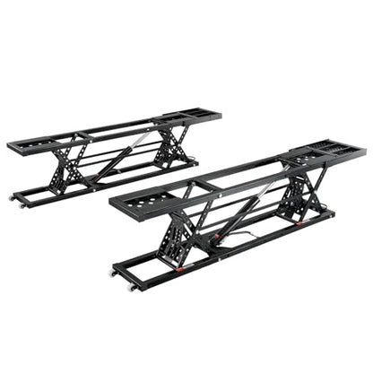 VEVOR Portable Car Lift - 7,000 LBS Capacity, 26.8" Max. Height, Heavy-Duty Carbon Steel Truck Lift with 120V Power Unit | 26.8" Max Height, Extended-Length Plates, Heavy-Duty Carbon Steel, 120V Power Unit, For Home Garage Shop