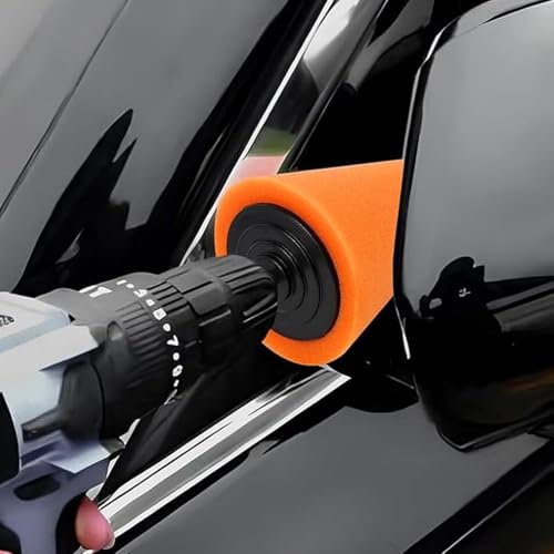6PCS Polishing Cone, Car Wheel Hub Drill Buffing Polishing Kits, 2 Sponge Balls + 4 Sponge Cones, for Car Care, Chrome, Rims, Metal and Glass