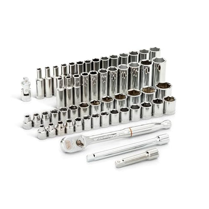 GEARWRENCH56 Pc. 3/8" Drive 6 Pt. 120XP Mechanics Tool Set, Standard & Deep, SAE/Metric - 80550P - size: 3/8", style: 56-piece kit