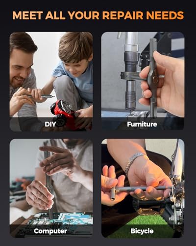 LIFEGOO Ratchet Screwdriver Set: 74 in 1 Magnetic Screwdriver Sets, S2 Steel Bits & Flexible Shaft Suitable for Electronics, Furniture Assembly & Bicycle Repair Tools - size: 74 in 1
