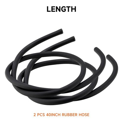 Natural Gas or LP Gas Manifold Pressure Test Kit Accessories, 2X 40 inch Rubber Hose, 1/8" NPT Male Brass Fitting for Replacement