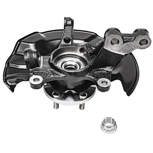 Detroit Axle - Front 4pc Steering Knuckles Kit for 09-13 Toyota Corolla, 11-13 Matrix, 2 Steering Knuckles & Wheel Bearing Hubs 2 Struts w/Coil Spring 2009 2010 2011 2012 2013 Replacement Suspension - size: 4QU48588/ Big strut kit