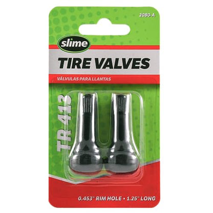 Slime 2080-A Tubeless Tire Valves 1¼", TR 413 45, Schrader Valve stem, Pack of 2 valves - style: Valves TR413