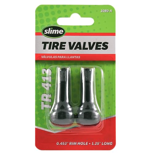 Slime 2080-A Tubeless Tire Valves 1¼", TR 413 45, Schrader Valve stem, Pack of 2 valves - style: Valves TR413