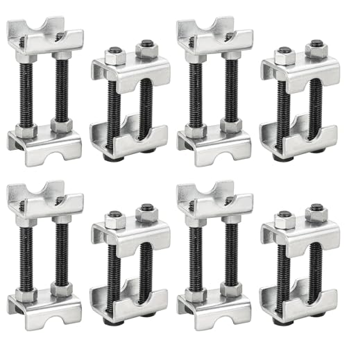 DASBET Adjustable 2-Way Coil Spring Spacers 8 Pack, 1”-2” Lift or Lower Spring Compressor Tool, Mini Coil Spring Booster for Car & Truck Shock Absorbers, Automotive Strut Accessories (8)