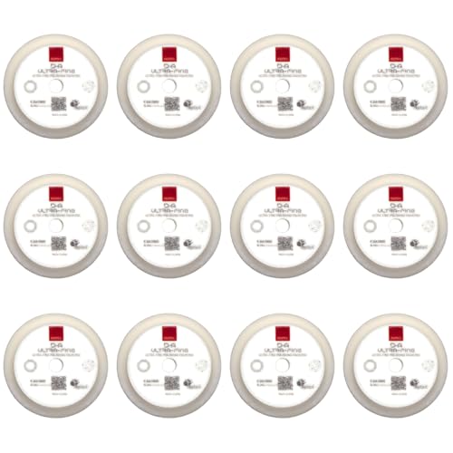 RUPES 9.DA100S Pack of 12 White D-A Ultra-Fine Polishing Foam Pads 100mm | Compatible with 4" Backing Plate | Ideal for Paint Correction & Gloss Enhancement | Extremely Fine Defect Removal - size: Ultrafine 100mm, style: Pack of 12