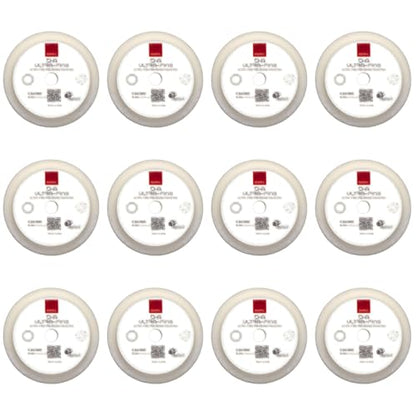 RUPES 9.DA100S Pack of 12 White D-A Ultra-Fine Polishing Foam Pads 100mm | Compatible with 4" Backing Plate | Ideal for Paint Correction & Gloss Enhancement | Extremely Fine Defect Removal - size: Ultrafine 100mm, style: Pack of 12