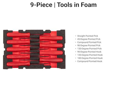 TEKTON Pointed Pick and Hook Set, 9-Piece | PNH90701 - size: Pick and Hook, Mini L-BOXX (9-pc.)