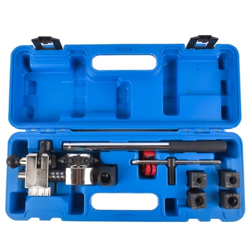 Brake Line Flaring Tool Kit 45° Degree Single Double & Bubble Brake Tubing Flares for Soft Metal of Steel and Copper Lines Suitable for Garages, Repair Shops and DIY