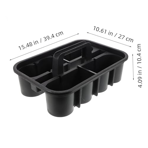 CHILDWEET Large Compartment Plastic Cleaning Basket with Handle – Thickened Portable Organizer for Car Detailing Wash Kit and Home Storage – for Automotive Cleaning Supplies and Tools