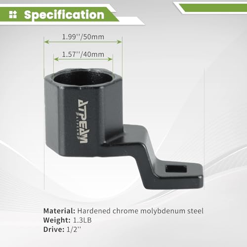 ATP 50mm Cranks Crankshaft Pulley Removal Wrench Holder Tool Remover and Installer Socket Wrench Removal Holding Spanner kit Compatible with Honda and Acura Engines