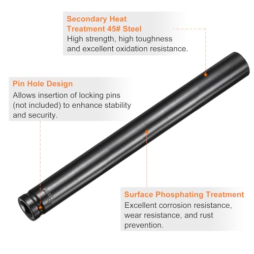 HARFINGTON 3pcs 6-Point Deep Impact Socket 1/2" Drive 18mm Metric Socket 11.6" (295mm) Extra Long Heat-Treated 45# Steel for Home Auto Spindle Axle Hex Nuts Bolts Repair, Black - size: 18mm + 11.6" Long