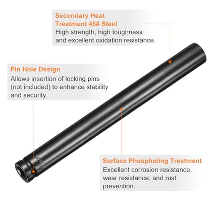 HARFINGTON 3pcs 6-Point Deep Impact Socket 1/2" Drive 18mm Metric Socket 11.6" (295mm) Extra Long Heat-Treated 45# Steel for Home Auto Spindle Axle Hex Nuts Bolts Repair, Black - size: 18mm + 11.6" Long