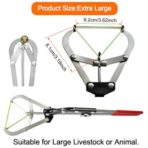 Cattle Banding Tool, 1pc Large Expander Plier with 24pcs Large Rings Kit, Bull Banding Tools for Farm Ranch Calves Sheep Goats and Other Big Livestock