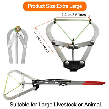 Cattle Banding Tool, 1pc Large Expander Plier with 24pcs Large Rings Kit, Bull Banding Tools for Farm Ranch Calves Sheep Goats and Other Big Livestock