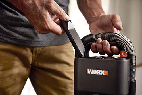 WORX WX030L.9 20V Power Share Cordless Cube Vac Compact Vacuum, Bare Tool Only, No Battery, Black - style: bare tool only
